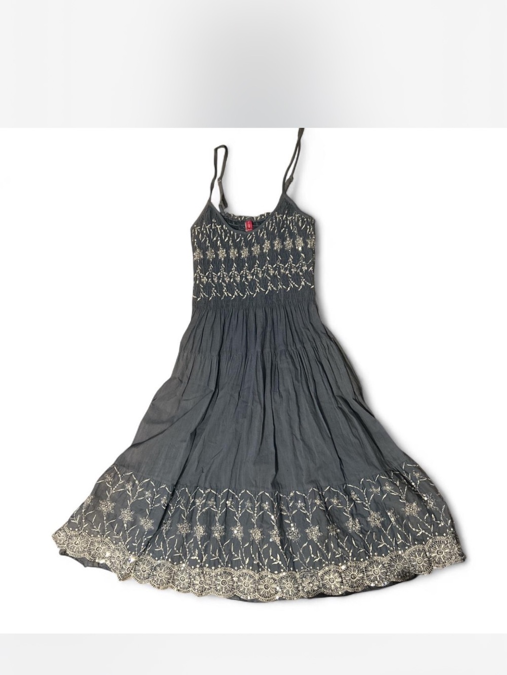 Victoria's Secret Black Maxi Dress with Cream Embroidery